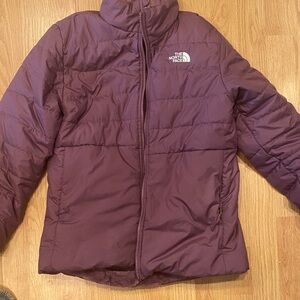 Preowned The North Face  Girls Plum Puffer Jacket XL -16-18 excellent